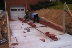 Driveway and Brick Retaining Walls Silver Spring Maryland