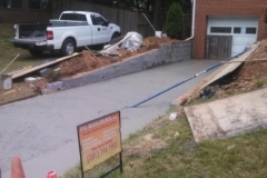 Driveway and Brick Retaining Walls Silver Spring Maryland