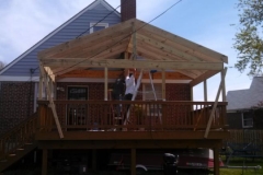 Roof Constucted over existing deck in Rosedale Maryland