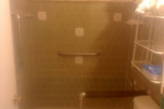 Green tile shower modification