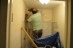 Bathroom with Marble tile