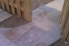 Stone walkway and patio