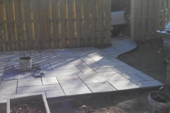 Slat patio and walkway During