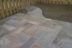 Stone patio and walkway