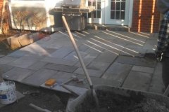 Stone patio during