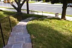 Slate Walkway, Steps, & Wrought Iron Railing in Silver Spring, Maryland